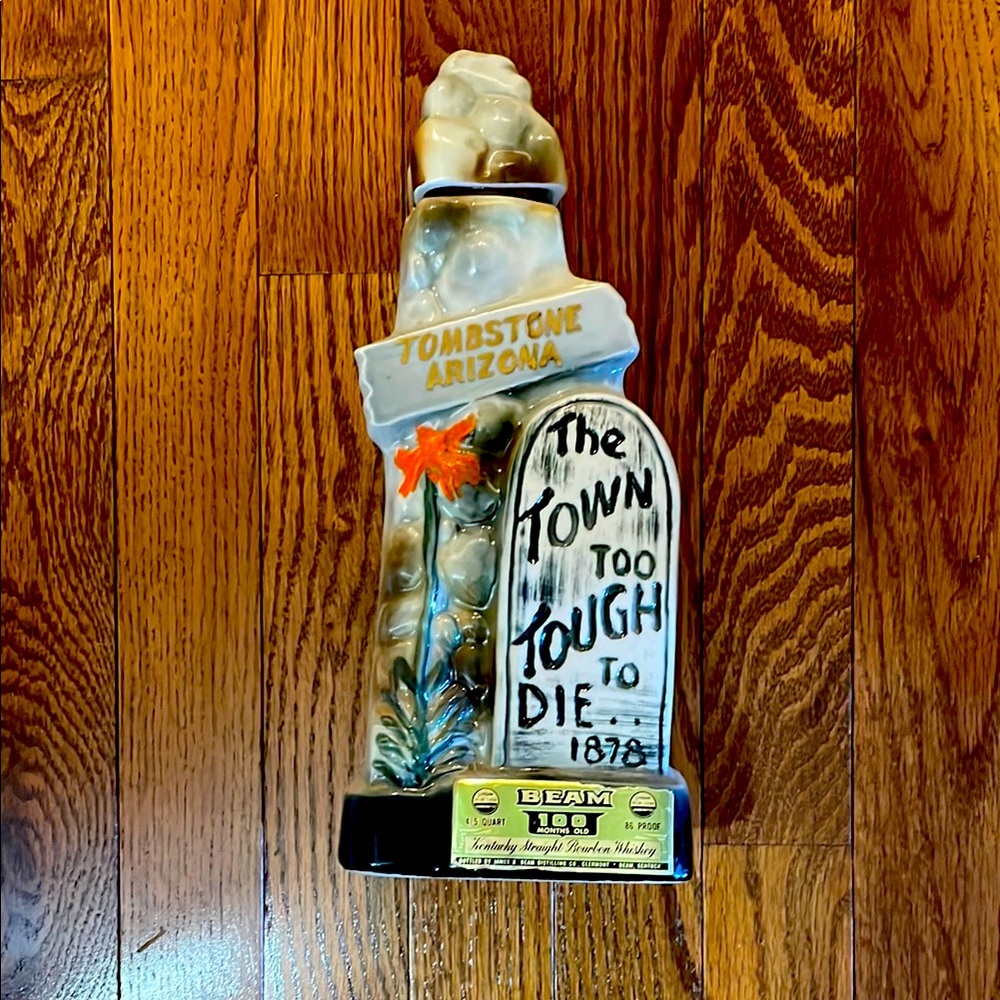 1970 Jim Beam Empty Decanter Tombstone, Arizona—The Town Too Tough to Die..1878